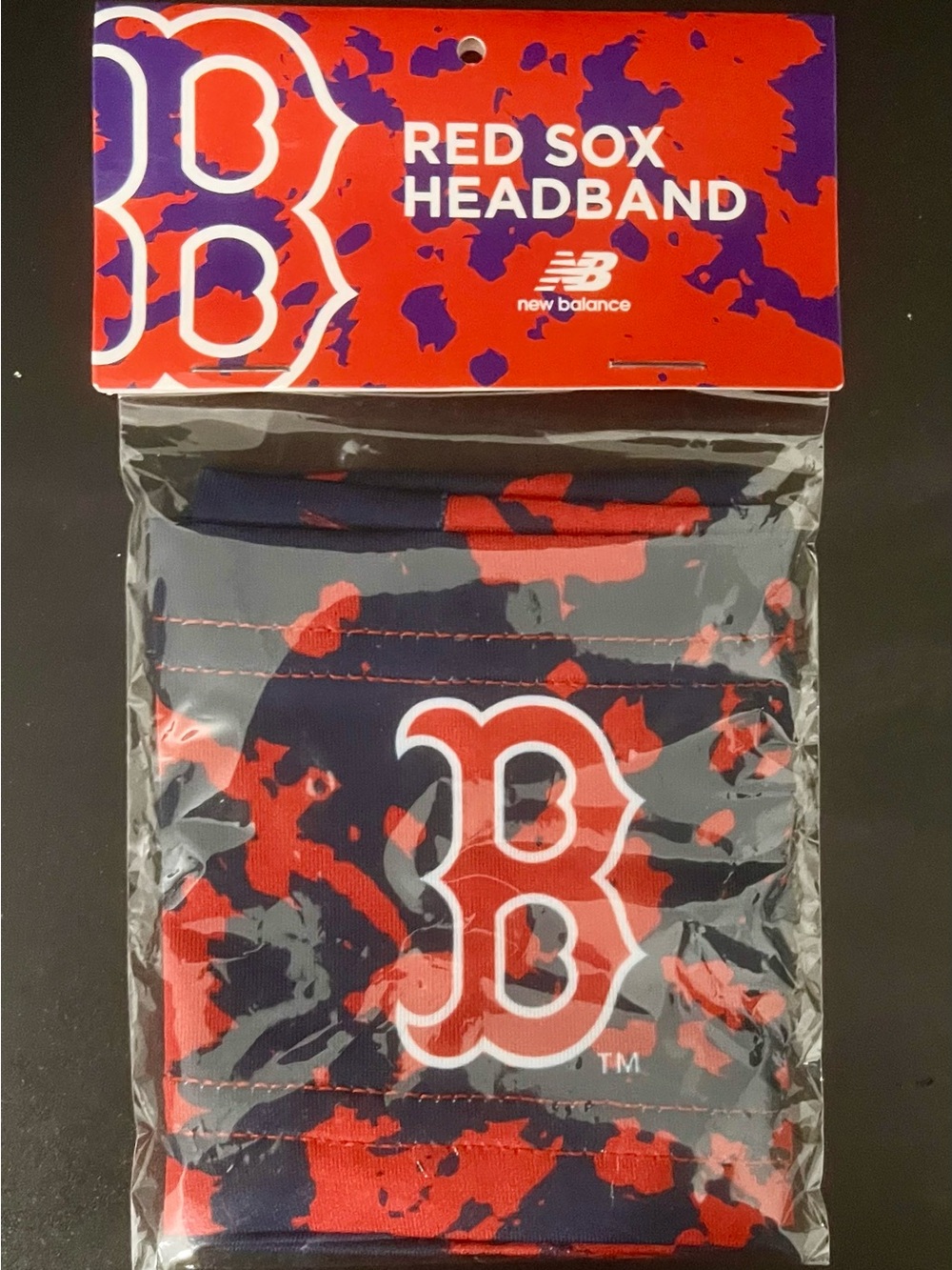 New Balance Navy and Red Boston Red Sox Headband